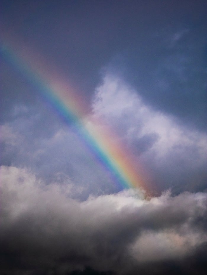 Rainbow in the clouds